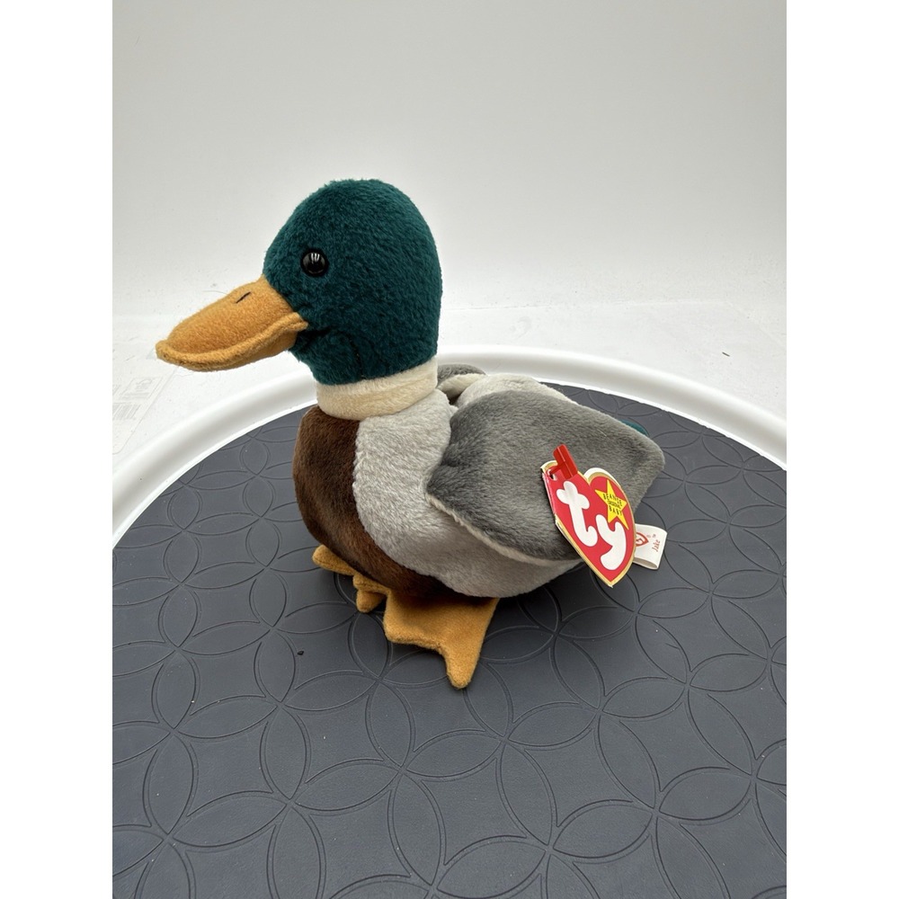Ty Beanie Baby Jake the Mallard Duck Green Head Plush 1997 Retired Collectible